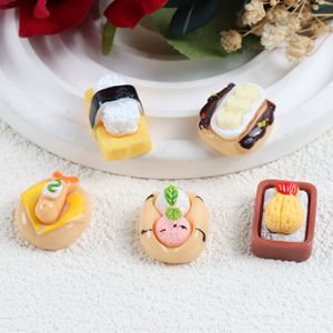 Nuevo Estilo Japonés, Miniatura de Comida de Simulación, Modelo de Sushi de Resina Pintado a Mano, Cabujón Plano para Manualidades de Pendientes y Pulseras DIY - Product Image 3