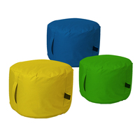Tabouret Gonflable Rond Intérieur Extérieur avec Pompe à Air Oreiller Repose-pieds de Voyage pour Enfants et Adultes pour le Camping