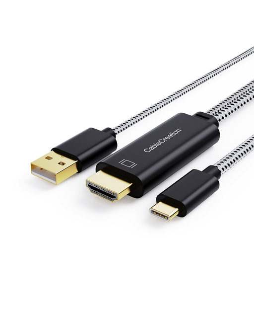 CableCreation USB C to HDMI Cable with USB Charge 6FT Type C to HDMI Cable