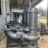 Pompe centrifuge submersible électrique verticale 18-80 CV, moteur triphasé, haute pression, joints en acier inoxydable pour eaux usées/inondations