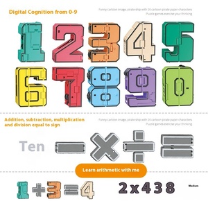 Modèle de robot jouet DIY authentique et cool pour enfants, échelle 1:5, puzzle en plastique, fonction lumineuse, chiffres 0-9, assemblé, jouet pour garçon - Product Image 5