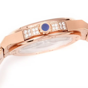 Relojes Mecánicos de Lujo para Hombre, Clásicos, Más Vendidos, Luminosos, Resistentes al Agua, con Reserva de Energía, Caja de Oro Rosa, Correa con Incrustaciones de Moissanita - Product Image 2