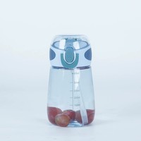 Bouteille en verre transparent gradué 400ml/600ml avec logo personnalisé, mignonne, pour enfants, avec poignée, anti-fuite, sans BPA, compatible lave-vaisselle, pour la rentrée scolaire, vente en gros