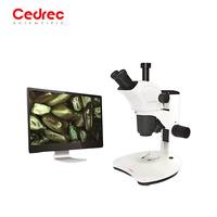 Best Selling Binocular Stereo LED Microscope for Teaching with Rechargeable Batteries LED Light Source Biological Microscope