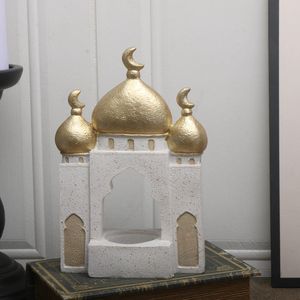 Décoration du Ramadan 2026 Artisanat en résine Décoration islamique pour la maison Modèle de phare de bureau avec lumière chaude pour créer une ambiance spirituelle - Product Image 3