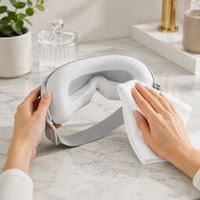 Masseur oculaire intelligent portable avec airbag, vibration, chaleur et compression, 3/5 modes, fonction musicale, en plastique