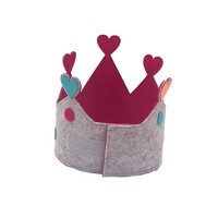 Couronne de prince dorée en feutre réglable, idéale pour les fêtes d'anniversaire, accessoires photo, cadeau de fête prénatale - Vente flash