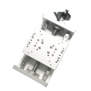 Mesa Deslizante Manual con Manivela, Plataforma de Riel Guía con Husillo de Rosca, Mesa de Trabajo de Ajuste Fino, Mesa Lineal de Precisión de Alta Resistencia con <span class=keywords><strong>Rodamientos</strong></span> - Product Image 2