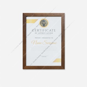 Cadre nordique en bois noir de qualité supérieure, écologique et durable, rectangulaire, multifonctionnel, pour affichage mural ou sur table, idéal pour les remises de diplômes - Product Image 2