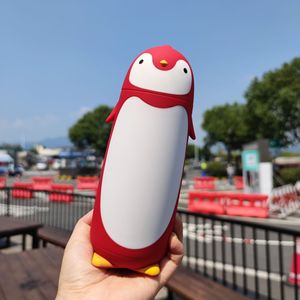 Botella de agua de vidrio de pingüino tonto de estudiante lindo de dibujos animados creativos de alta calidad aislamiento de doble capa tapa atornillada microondas - Product Image 5
