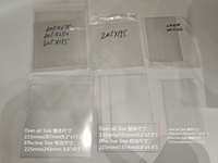 Pochettes pour billets de banque format gig, en PET, vides, pour accessoires de monnaie