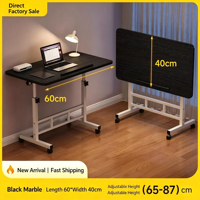 Table d'ordinateur portable en bois portable, pliable, ergonomique, réglable, convertible, pivotante et durable avec étagère intégrée pour bureau à domicile