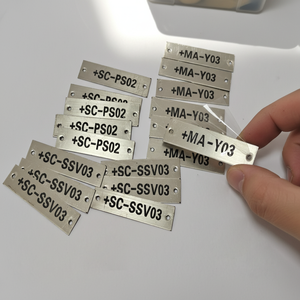 Individuell Bedruckte & Lasergravierte Edelstahl-Namensschilder mit Gebürsteter Oberfläche, Wasserdicht, Ölbeständig, Korrosionsresistent, Metall-Etiketten - Product Image 5