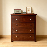 Meubles de chambre à coucher pour bébés de style nordique moderne, 4 commodes, table de chevet, armoire, table de nuit en bois massif