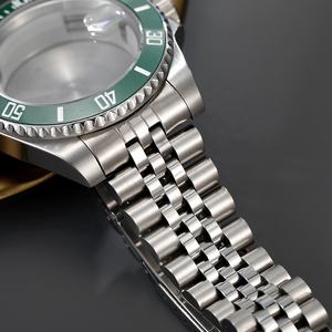 Браслет для часов RTS из нержавеющей стали, изогнутый юбилейный золотистый браслет серебристого цвета, подходит для RLX SKX Watch, 18 мм 19 м 20 мм - Product Image 2