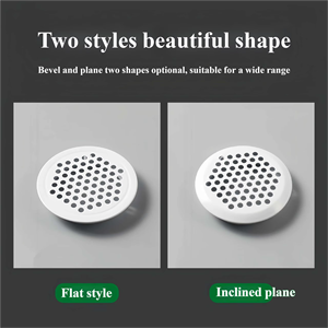 ช่องระบายอากาศตู้สแตนเลสสีเงินจากโรงงานโดยตรง, ฝาครอบช่องระบายอากาศทรงกลมสำหรับตู้เสื้อผ้าตู้รองเท้า - Product Image 5