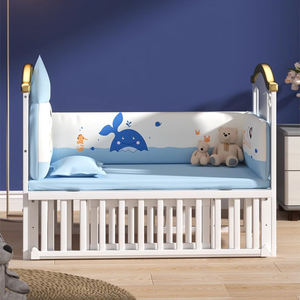 Cama <span class=keywords><strong>de</strong></span> <span class=keywords><strong>madera</strong></span> <span class=keywords><strong>de</strong></span> diseño moderno con cambiador <span class=keywords><strong>de</strong></span> cama doble, cama <span class=keywords><strong>de</strong></span> bebé alargada, <span class=keywords><strong>cuna</strong></span> <span class=keywords><strong>de</strong></span> <span class=keywords><strong>madera</strong></span> maciza para dormitorio o uso escolar - Product Image 5
