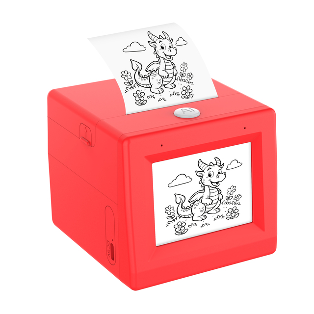 Ai Voice Printer 1300mAh Portable Label Maker 2.4 Inch HD Screen AI Mini Printer for Kids Inkless Thermal Printer DIY