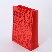 Grands sacs en papier rouge de fournitures de mariage de vêtements de cadeaux de publicité, sac en papier d'emballage de cadeau personnalisé de vente en gros, Offre Spéciale