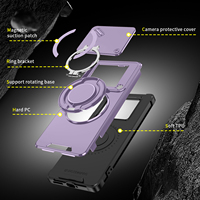 Étui de téléphone portable Infinix Hot 60 Pro Plus Note 50 Pro Plus, design antichoc magnétique TPU+PC, support rotatif à 360 degrés, pour voiture
