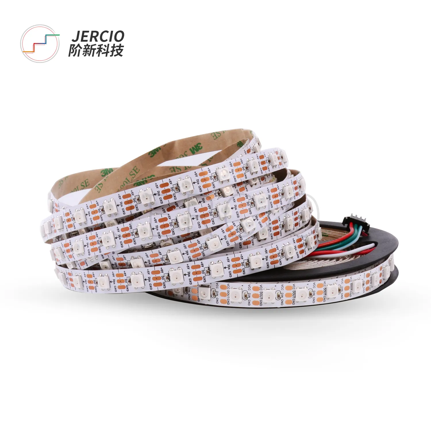 Jercio SK6812 / WS2812 / XT1511-RGB-5050 high brightness waterproof flexible led strip 30/60/74/96/144 LEDs/m