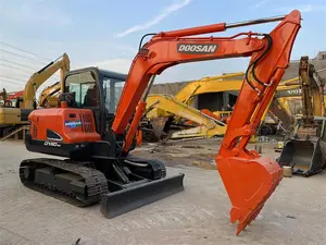 Mini 6ton kullanılan Doosan DX60-9C hidrolik paletli ekskavatör kore Doosan DX60 küçük kazıcı hafriyat Homeuse ucuz satılık