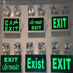 Panneau <span class=keywords><strong>de</strong></span> signalisation d'urgence lumineux LED double face avec <span class=keywords><strong>pictogramme</strong></span> <span class=keywords><strong>de</strong></span> sécurité pour lampe <span class=keywords><strong>de</strong></span> précaution incendie automatique, boîte lumineuse suspendue pour sortie <span class=keywords><strong>de</strong></span> secours - Product Image 5