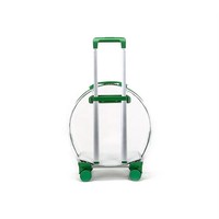 Poussettes écologiques en acrylique pour chiens et chats, chariot portable pour voyages en plein air, valise à roulettes transparente avec fermeture à glissière