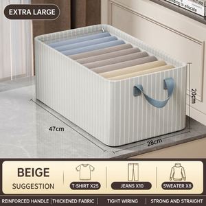 Nouveaux organisateurs de placard pliables pour la maison, boîte de rangement en tissu Oxford avec poignée - Product Image 6