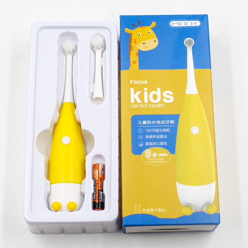 Cepillo de dientes eléctrico ultrasónico para niños, resistente al agua, automático, recargable por USB