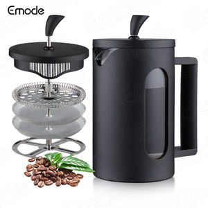 Cafetière presse française en acier inoxydable Verre résistant à la chaleur Filtre à 4 couches Pot à thé expresso manuel - Product Image 2