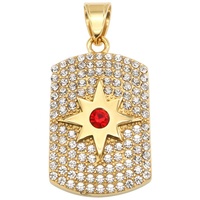 Pendentif motif Dieu en acier inoxydable de qualité, incrusté de zircons, inaltérable, pour collier, vente en gros à prix compétitif