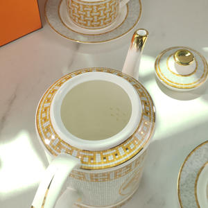 Low Price Discount Nordic Luxury Gold Mosaic Bone China <b>Tea</b> <b>Set</b> - Product Image 5