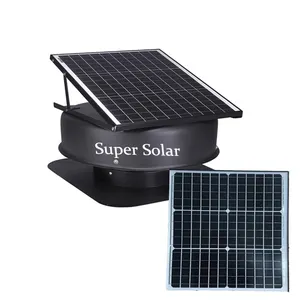 America sellHVAC systems 60W Solar Powered industrial desert air cooler Roof Vent Tool DC Motor no power Exhaust Circulation Fan