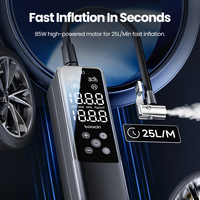 Compresseur d'air électrique portable numérique multifonctionnel Toocki 2024 85w pour pneus de voiture