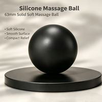 Balle de massage en silicone pour fascia, relaxation du cou, entraînement de yoga, outil de récupération musculaire haute élasticité pour les jambes et les méridiens