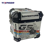TIYPEOR Coffre arrière en aluminium pour moto 36L, grande valise étanche, boîte de rangement pour moto, pour R1200R R1200S R1250GS