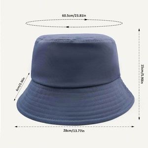 Gorra de Pescador de Algodón Lisa Personalizada 2024, Gorro Tipo Bucket en Blanco, Gorras Promocionales con Logotipo Personalizado - Product Image 5