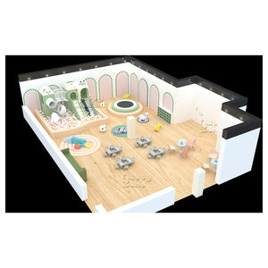 <span class=keywords><strong>Mini</strong></span> Parque Infantil Interior con Piscina de Pelotas, Casa de Juegos de Madera, Nuevo Diseño, Accesorios de Juego Suaves para Niños, Incluye Trampolín - Product Image 3