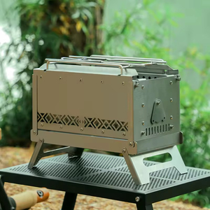 Barbecue à charbon de bois extérieur en acier inoxydable à haute efficacité pour fumer au barbecue et griller des brochettes - Product Image 1