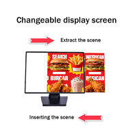 Panneau lumineux de menu réglable, adapté aux menus de restaurant, boîtes lumineuses LED, cadres d'affiches publicitaires A3/A4