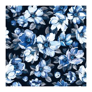 Polyester krep yumuşak şifon özel dijital koyu tasarım baskı orta ve yaşlı yaşlı kadınlar cila kısa elbise kumaş - Product Image 4