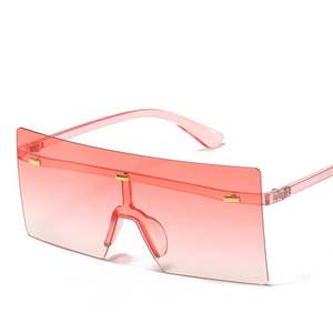 Gafas de Sol Transparentes con Degradado para Hombre y Mujer, Gafas de Sol de Lujo para Dama, Protección UV400, Gafas de Sol Extra Grandes sin Montura para Mujer - Product Image 4