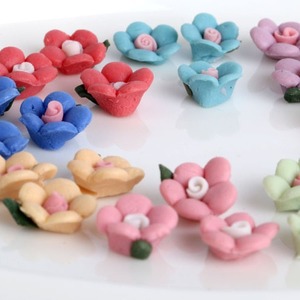 Flores de cerámica de 10 mm para decoración de uñas y teléfonos, accesorios multicolor para bricolaje - Product Image 4