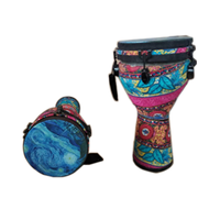 Vente en gros d'instruments de musique à percussion, djembé africain, tambours de haute qualité, instrument à main, motifs personnalisables, peau de mouton