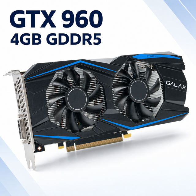 GALAX GTX 960 4GB GDDR5 128Bit for Dual Fan 4K Gaming GPU Desktop PCI Express 3.0 DirectX 12 28nm New