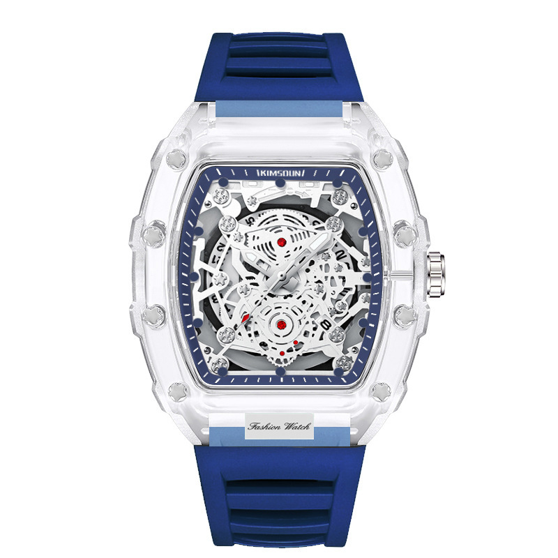 Visage bleu transparent - ruban bleu