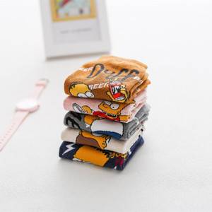 Haute Qualité Coloré Casual Jacquard En Gros Cheville Mignon Dessin Animé Drôle Chaussettes pour Femmes - Product Image 1