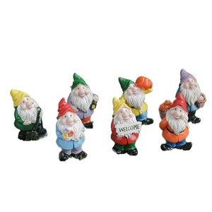 Figura de gnomos de resina decorativa de jardín personalizado, estatua de gnomos de Polyresin decorativa de Hada de jardín hecha a mano # - Product Image 1