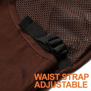 Gilet de pêche <span class=keywords><strong>et</strong></span> de <span class=keywords><strong>chasse</strong></span> multifonctionnel respirant réfléchissant orange avec matériau en polyester de poche - Product Image 3